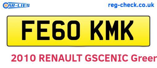 FE60KMK are the vehicle registration plates.