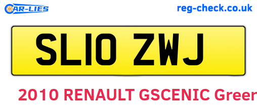 SL10ZWJ are the vehicle registration plates.