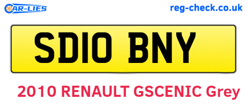 SD10BNY are the vehicle registration plates.