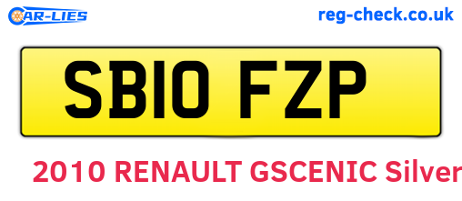 SB10FZP are the vehicle registration plates.
