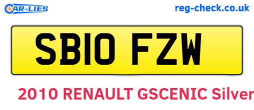 SB10FZW are the vehicle registration plates.