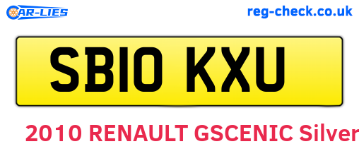 SB10KXU are the vehicle registration plates.
