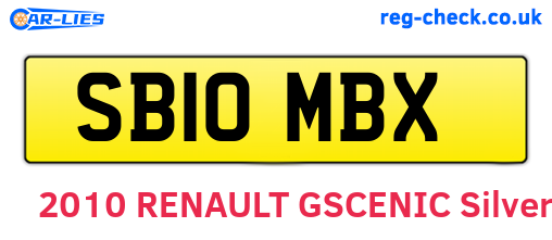 SB10MBX are the vehicle registration plates.