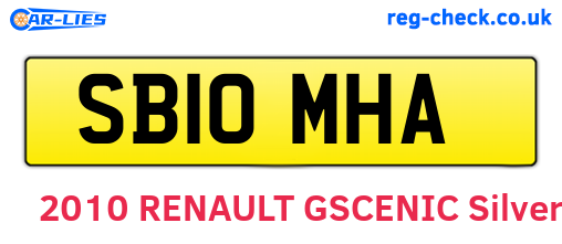 SB10MHA are the vehicle registration plates.