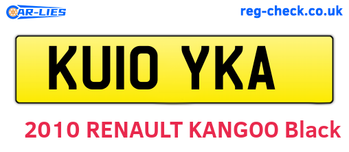 KU10YKA are the vehicle registration plates.