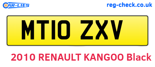 MT10ZXV are the vehicle registration plates.