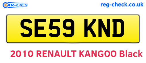 SE59KND are the vehicle registration plates.
