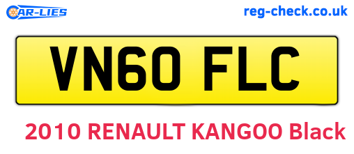VN60FLC are the vehicle registration plates.