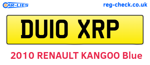 DU10XRP are the vehicle registration plates.