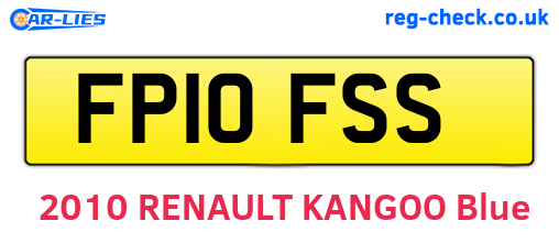 FP10FSS are the vehicle registration plates.