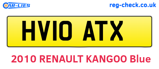 HV10ATX are the vehicle registration plates.