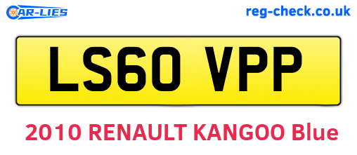 LS60VPP are the vehicle registration plates.