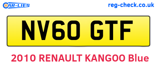 NV60GTF are the vehicle registration plates.