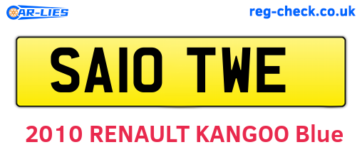 SA10TWE are the vehicle registration plates.