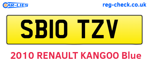 SB10TZV are the vehicle registration plates.