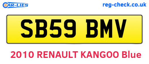 SB59BMV are the vehicle registration plates.