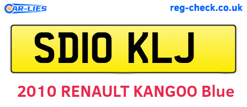 SD10KLJ are the vehicle registration plates.