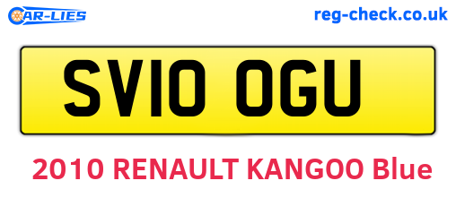 SV10OGU are the vehicle registration plates.