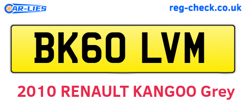 BK60LVM are the vehicle registration plates.