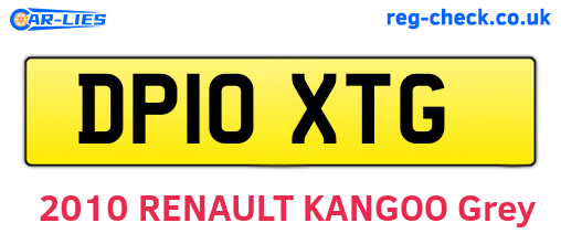 DP10XTG are the vehicle registration plates.