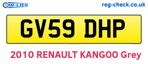 GV59DHP are the vehicle registration plates.