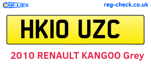 HK10UZC are the vehicle registration plates.