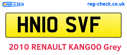 HN10SVF are the vehicle registration plates.