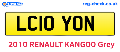 LC10YON are the vehicle registration plates.