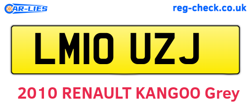 LM10UZJ are the vehicle registration plates.