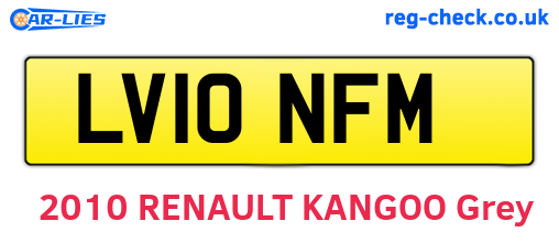 LV10NFM are the vehicle registration plates.