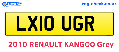LX10UGR are the vehicle registration plates.