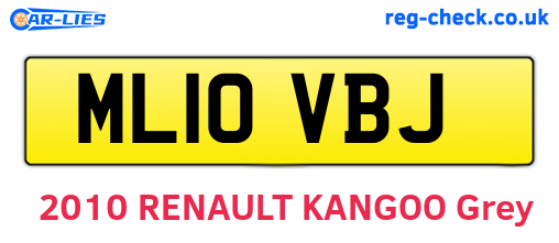 ML10VBJ are the vehicle registration plates.
