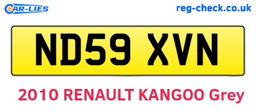 ND59XVN are the vehicle registration plates.