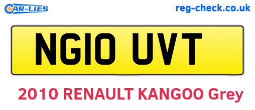 NG10UVT are the vehicle registration plates.