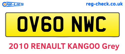 OV60NWC are the vehicle registration plates.