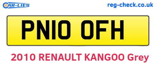 PN10OFH are the vehicle registration plates.