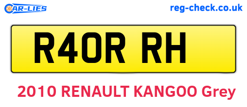 R40RRH are the vehicle registration plates.