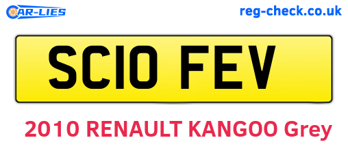 SC10FEV are the vehicle registration plates.