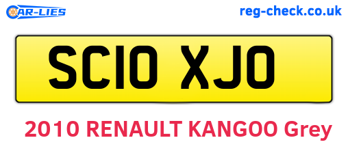 SC10XJO are the vehicle registration plates.