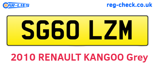 SG60LZM are the vehicle registration plates.
