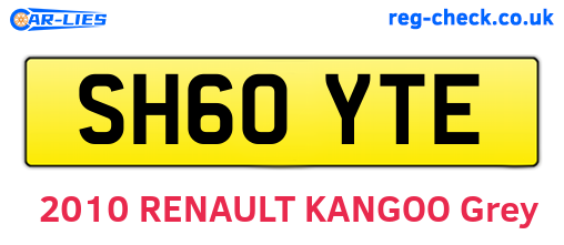 SH60YTE are the vehicle registration plates.