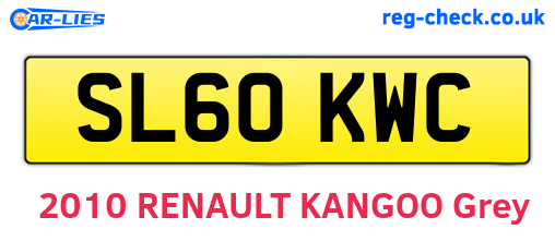 SL60KWC are the vehicle registration plates.