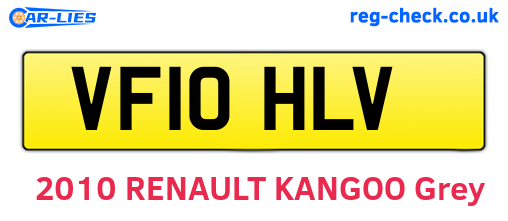 VF10HLV are the vehicle registration plates.