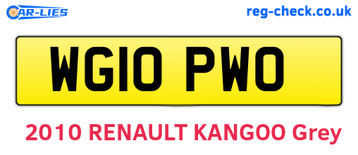 WG10PWO are the vehicle registration plates.