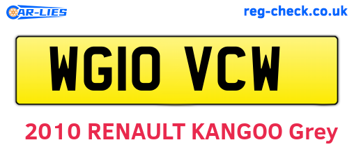 WG10VCW are the vehicle registration plates.