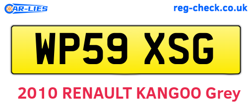 WP59XSG are the vehicle registration plates.