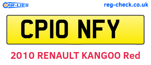 CP10NFY are the vehicle registration plates.