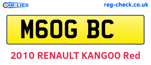M60GBC are the vehicle registration plates.