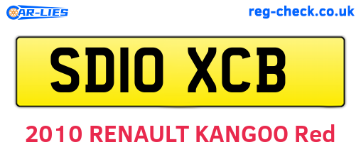 SD10XCB are the vehicle registration plates.