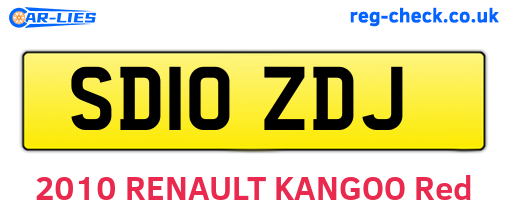 SD10ZDJ are the vehicle registration plates.
